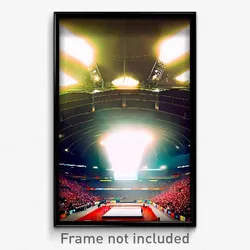 Pixel Art Poster - Jaw Dropping Stadium (8 Bit Psychedelic Video Game Print)