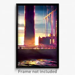 Pixel Art Poster - Velvety Dike (8 Bit Psychedelic Trippy Video Game Print)