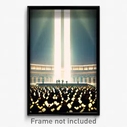 Pixel Art Poster - Gigantic Meeting Place (8 Bit Psychedelic Video Game Print)