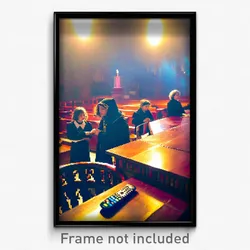 Pixel Art Poster - Remote Synagogue (8 Bit Psychedelic Trippy Video Game Print)