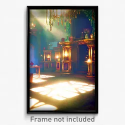 Pixel Art Poster - Enchanted Apothecary (8 Bit Psychedelic Video Game Print)