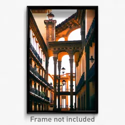 Pixel Art Poster - Rare Spanish Architecture (8 Bit Video Game Print)
