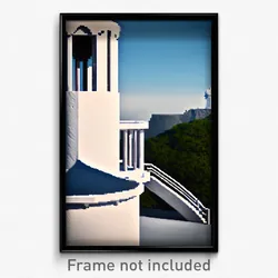 Pixel Art Poster - White Lookout (8 Bit Psychedelic Trippy Video Game Print)