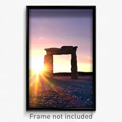 Pixel Art Poster - Spectacular Henge (8 Bit Psychedelic Trippy Video Game Print)