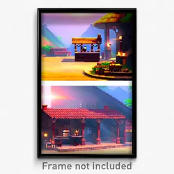 Pixel Art Poster - Well Made Smithy (8 Bit Psychedelic Trippy Video Game Print)