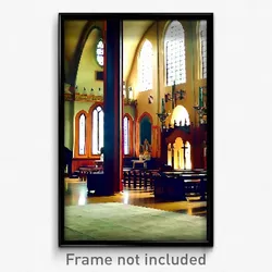 Pixel Art Poster - Graceful Synagogue (8 Bit Psychedelic Video Game Print)