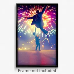 Pixel Art Poster - Deadly New Year Day (8 Bit Psychedelic Video Game Print)
