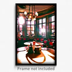 Pixel Art Poster - Oval Tavern (8 Bit Psychedelic Trippy Weird Video Game Print)