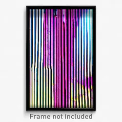 Pixel Art Poster - Striped Berth (8 Bit Psychedelic Trippy Video Game Print)