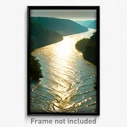 Pixel Art Poster - Dizzying River (8 Bit Psychedelic Trippy Video Game Print)