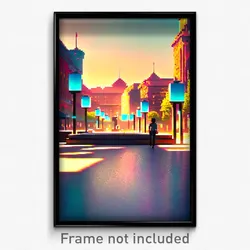 Pixel Art Poster - Beloved Square (8 Bit Psychedelic Trippy Video Game Print)