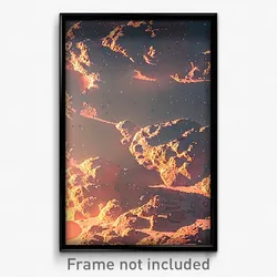 Pixel Art Poster - Webbed Mars (8 Bit Psychedelic Trippy Weird Video Game Print)
