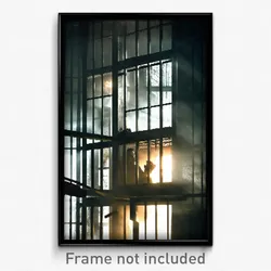 Pixel Art Poster - Damp Prison (8 Bit Psychedelic Trippy Weird Video Game Print)