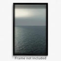 Pixel Art Poster - Gray Seascape (8 Bit Psychedelic Trippy Video Game Print)