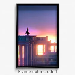 Pixel Art Poster - Clear Heights (8 Bit Psychedelic Trippy Video Game Print)
