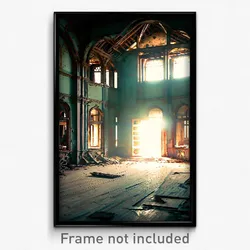 Pixel Art Poster - Amazing Derelict (8 Bit Psychedelic Trippy Video Game Print)