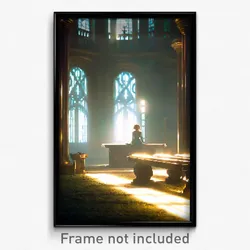 Pixel Art Poster - Negligible Resting Place (8 Bit Psychedelic Video Game Print)