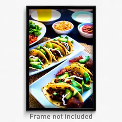 Pixel Art Poster - Nutty Tacos (8 Bit Psychedelic Trippy Weird Video Game Print)