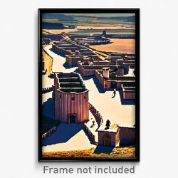 Pixel Art Poster - Vast Hamlet (8 Bit Psychedelic Trippy Weird Video Game Print)