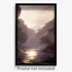Pixel Art Poster - Damp Vale (8 Bit Psychedelic Trippy Weird Video Game Print)