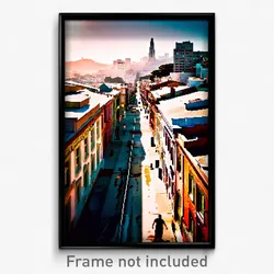 Pixel Art Poster - Tattered San Francisco (8 Bit Psychedelic Video Game Print)
