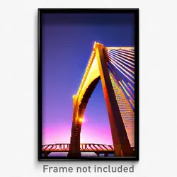 Pixel Art Poster - Esteemed Bridge (8 Bit Psychedelic Trippy Video Game Print)