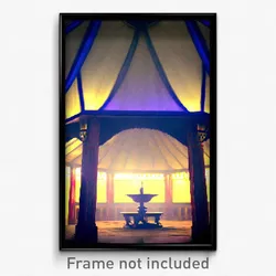 Pixel Art Poster - Dim Pavillion (8 Bit Psychedelic Trippy Video Game Print)