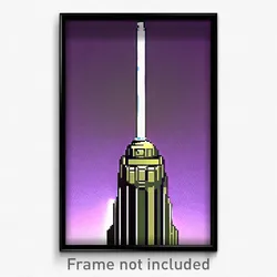 Pixel Art Poster - Droopy Empire (8 Bit Psychedelic Trippy Video Game Print)