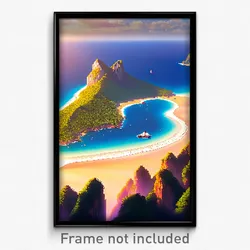 Pixel Art Poster - Wonderful Peninsula (8 Bit Psychedelic Video Game Print)