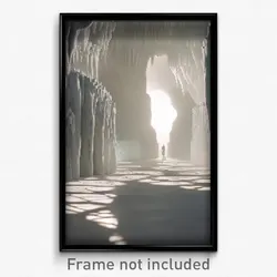 Pixel Art Poster - White Cavern (8 Bit Psychedelic Trippy Video Game Print)