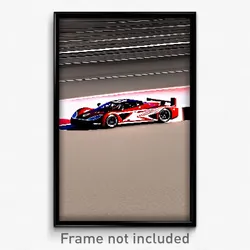 Pixel Art Poster - Immaculate Racecar (8 Bit Psychedelic Video Game Print)
