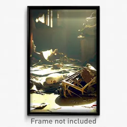 Pixel Art Poster - Tattered Hospice (8 Bit Psychedelic Trippy Video Game Print)