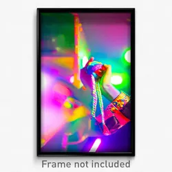 Pixel Art Poster - Colorful Hold (8 Bit Psychedelic Trippy Video Game Print)