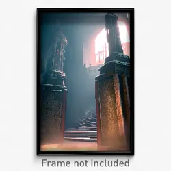Pixel Art Poster - Cold Sepulchre (8 Bit Psychedelic Trippy Video Game Print)