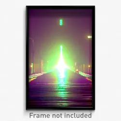 Pixel Art Poster - Buoyant Avenue (8 Bit Psychedelic Trippy Video Game Print)