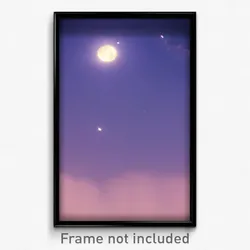 Pixel Art Poster - Glaring Moon (8 Bit Psychedelic Trippy Video Game Print)