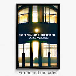 Pixel Art Poster - International Rectory (8 Bit Psychedelic Video Game Print)