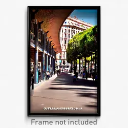 Pixel Art Poster - Outlandish Barcelona (8 Bit Psychedelic Video Game Print)