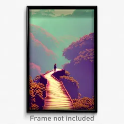 Pixel Art Poster - Nice Meander (8 Bit Psychedelic Trippy Video Game Print)