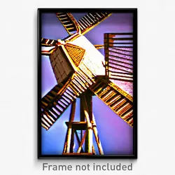 Pixel Art Poster - Humongous Windmill (8 Bit Psychedelic Video Game Print)