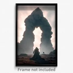 Pixel Art Poster - Monstrous Megalith (8 Bit Psychedelic Video Game Print)