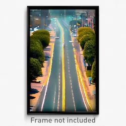 Pixel Art Poster - Extra Large Boulevard (8 Bit Psychedelic Video Game Print)
