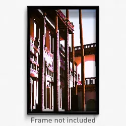 Pixel Art Poster - Meek Mexican Architecture (8 Bit Video Game Print)