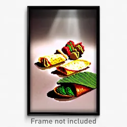 Pixel Art Poster - Different Taco (8 Bit Psychedelic Trippy Video Game Print)