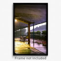 Pixel Art Poster - Damp Terrace (8 Bit Psychedelic Trippy Video Game Print)