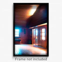 Pixel Art Poster - Clean Cabin (8 Bit Psychedelic Trippy Weird Video Game Print)