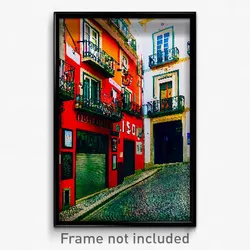 Pixel Art Poster - Fruity Lisbon (8 Bit Psychedelic Trippy Video Game Print)