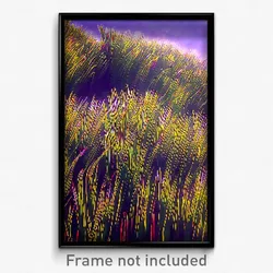 Pixel Art Poster - Wavy Grass (8 Bit Psychedelic Trippy Weird Video Game Print)