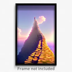 Pixel Art Poster - Animated Dike (8 Bit Psychedelic Trippy Video Game Print)