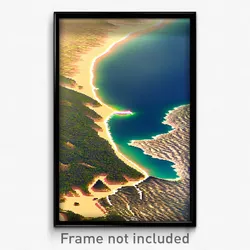 Pixel Art Poster - Measly Peninsula (8 Bit Psychedelic Trippy Video Game Print)
